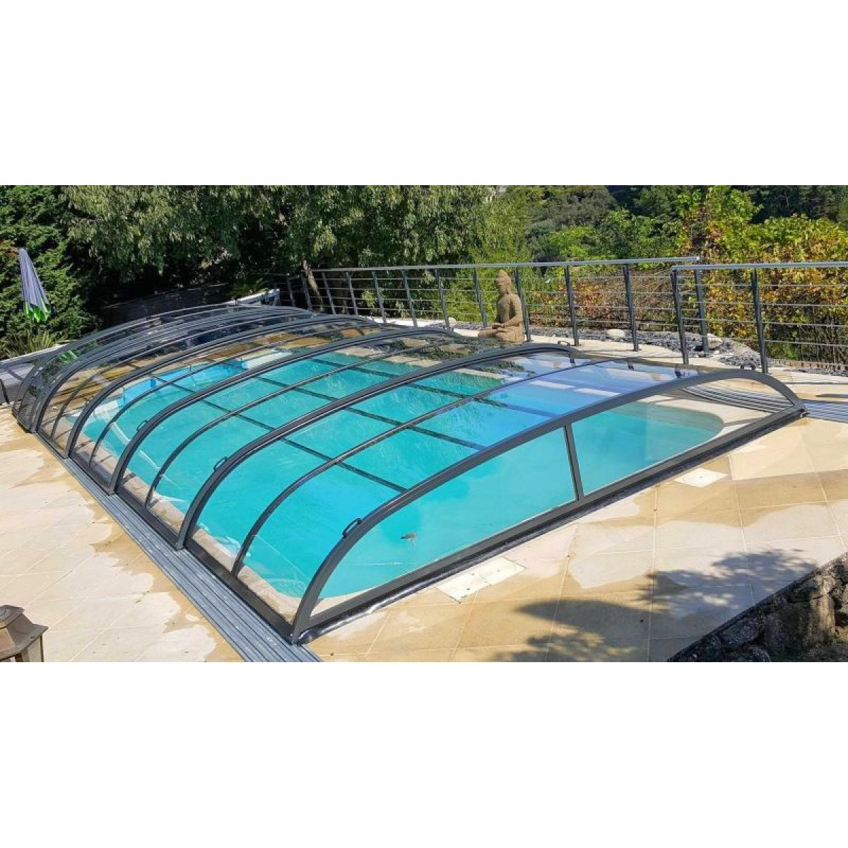 Couverture de piscine ronde en tissu antigel, tapis de jardin