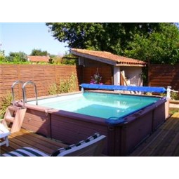 Piscine Hors Sol Bois Composite Rectangulaire Azteck™ 2.44 x 4.95 m - H  1.40 m